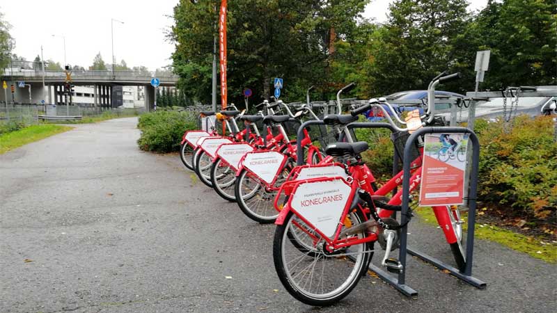 Konecranesin yhteiskäyttöpyörät Hyvinkäällä