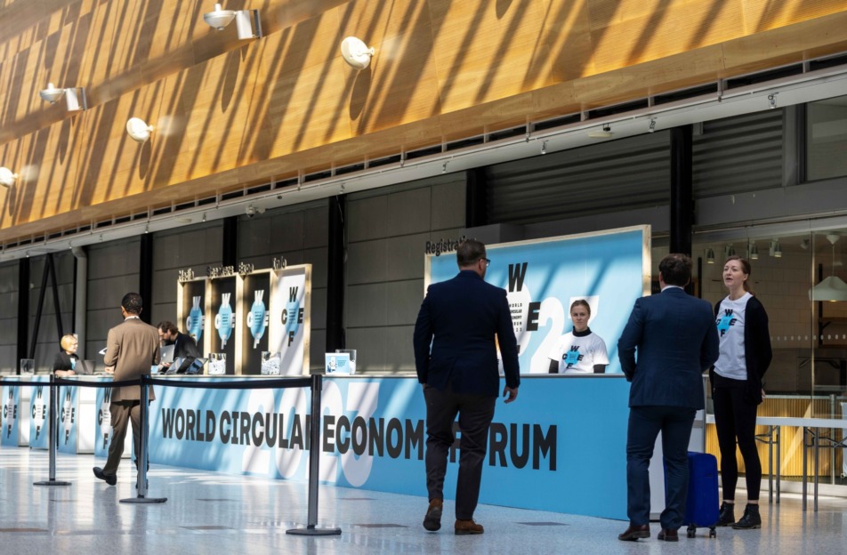 Maailman kiertotalousfoorumi WCEF järjestettiin Messukeskuksessa kesällä 2023. Kansainvälisten kongressien talousvaikutus Suomelle on huomattava.